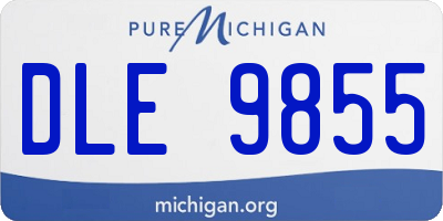 MI license plate DLE9855