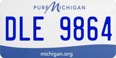 MI license plate DLE9864