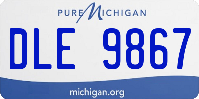 MI license plate DLE9867