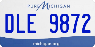 MI license plate DLE9872