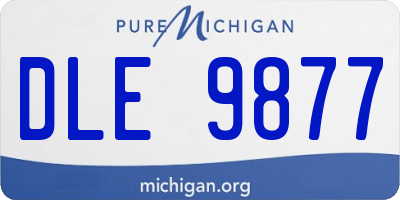 MI license plate DLE9877
