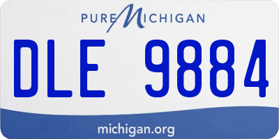 MI license plate DLE9884