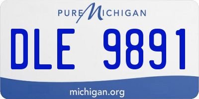 MI license plate DLE9891