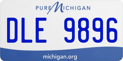 MI license plate DLE9896