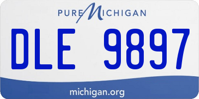 MI license plate DLE9897