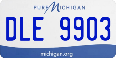 MI license plate DLE9903