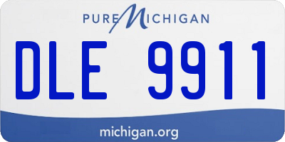 MI license plate DLE9911
