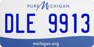 MI license plate DLE9913