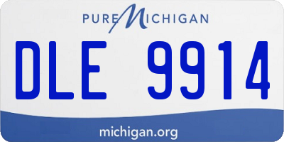 MI license plate DLE9914
