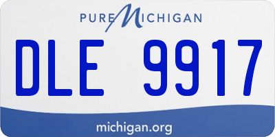 MI license plate DLE9917