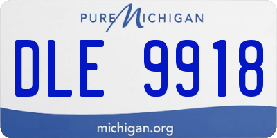 MI license plate DLE9918