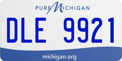MI license plate DLE9921