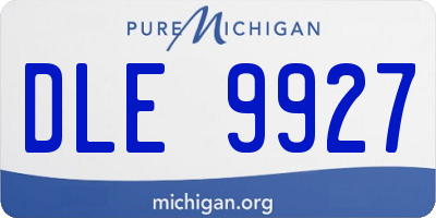 MI license plate DLE9927