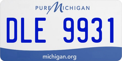 MI license plate DLE9931