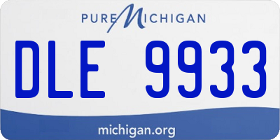 MI license plate DLE9933