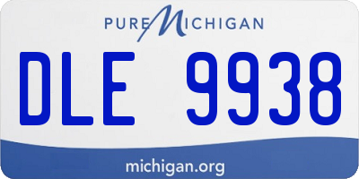 MI license plate DLE9938