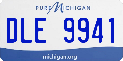 MI license plate DLE9941