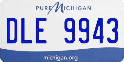 MI license plate DLE9943