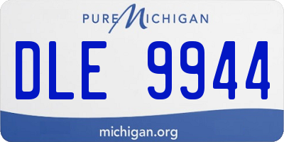MI license plate DLE9944