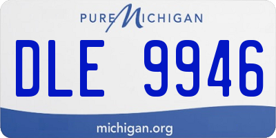MI license plate DLE9946
