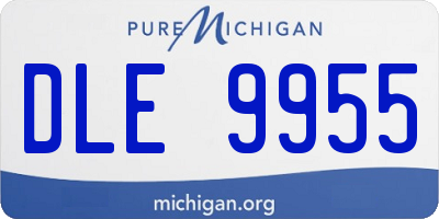 MI license plate DLE9955