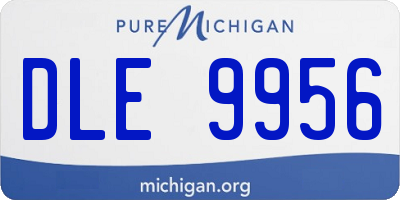 MI license plate DLE9956