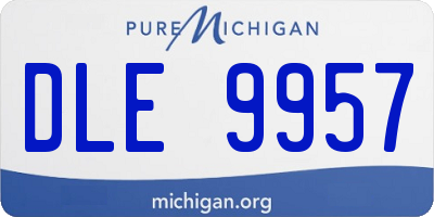 MI license plate DLE9957