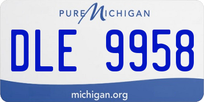 MI license plate DLE9958