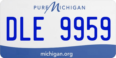 MI license plate DLE9959