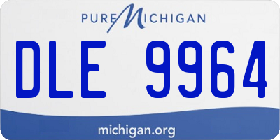 MI license plate DLE9964