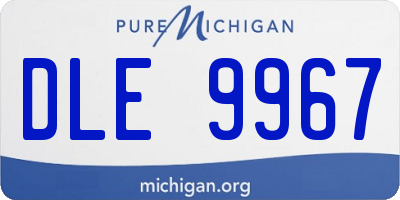 MI license plate DLE9967