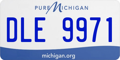 MI license plate DLE9971