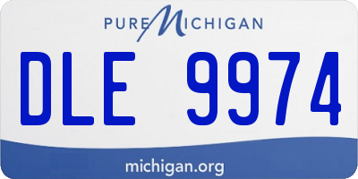 MI license plate DLE9974