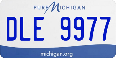 MI license plate DLE9977