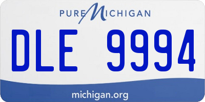 MI license plate DLE9994