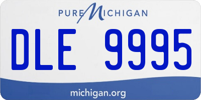 MI license plate DLE9995