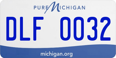 MI license plate DLF0032