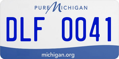 MI license plate DLF0041