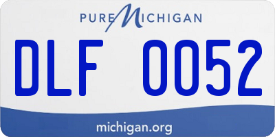 MI license plate DLF0052