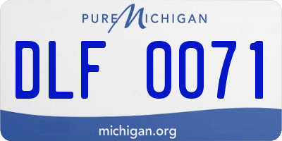 MI license plate DLF0071