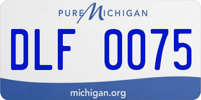 MI license plate DLF0075