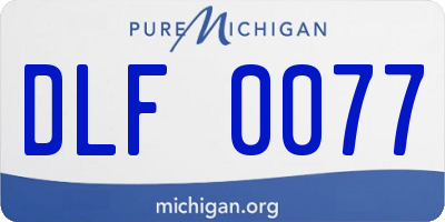 MI license plate DLF0077