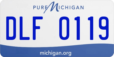 MI license plate DLF0119