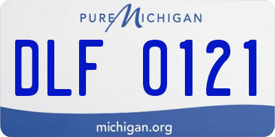 MI license plate DLF0121