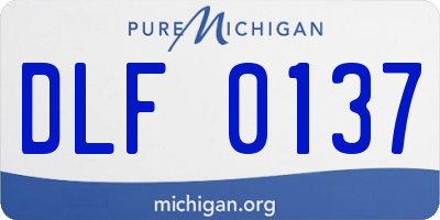 MI license plate DLF0137