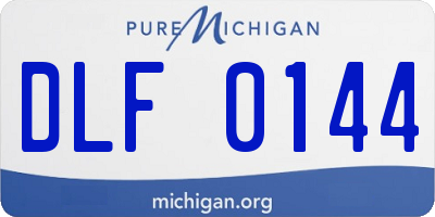 MI license plate DLF0144