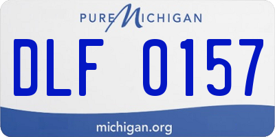 MI license plate DLF0157