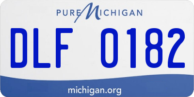 MI license plate DLF0182