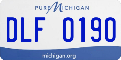 MI license plate DLF0190