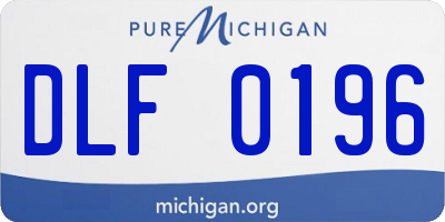 MI license plate DLF0196